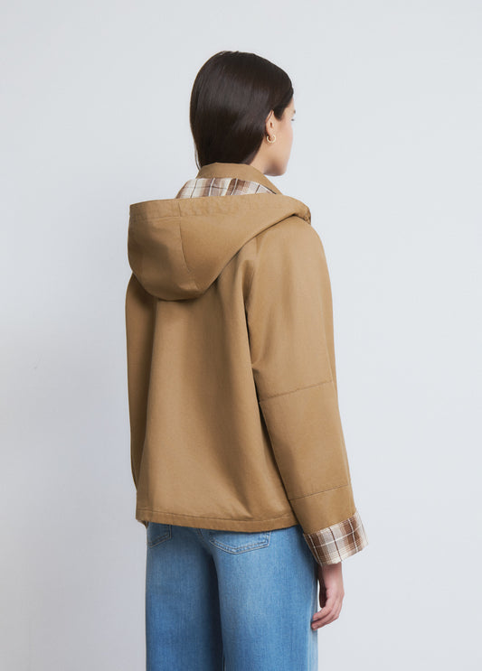 Chaqueta encerada capucha