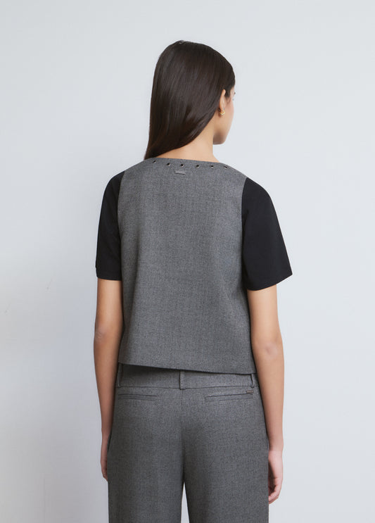 Chaleco cruzado eyelets