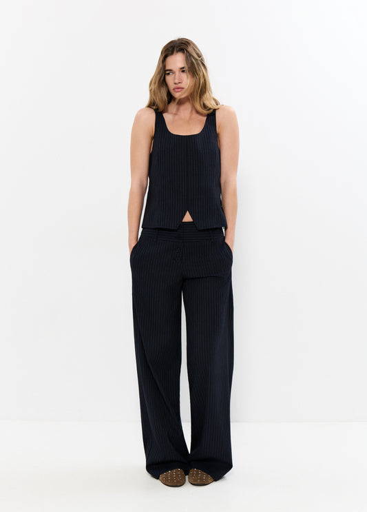 Pantalón cintura ancha rayas