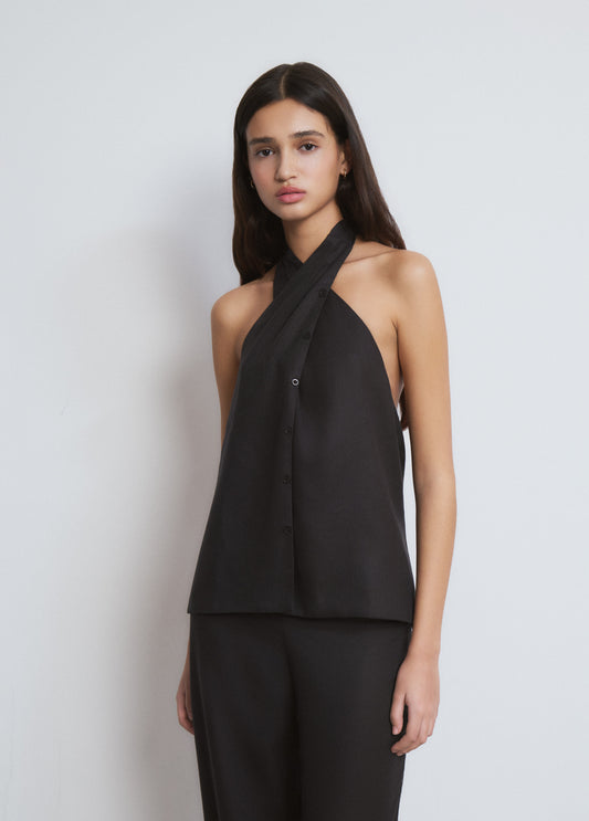 Top drapeado detalle botones