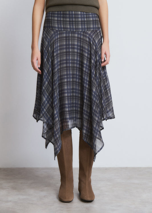 Falda midi estampada