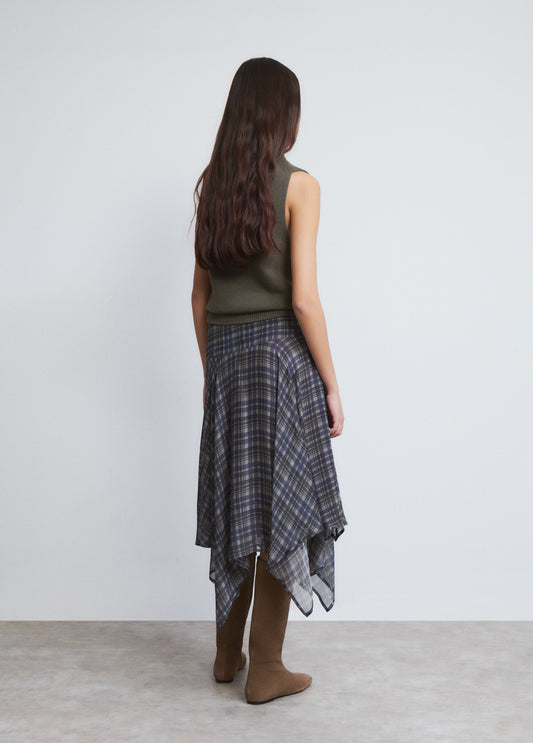 Falda midi estampada