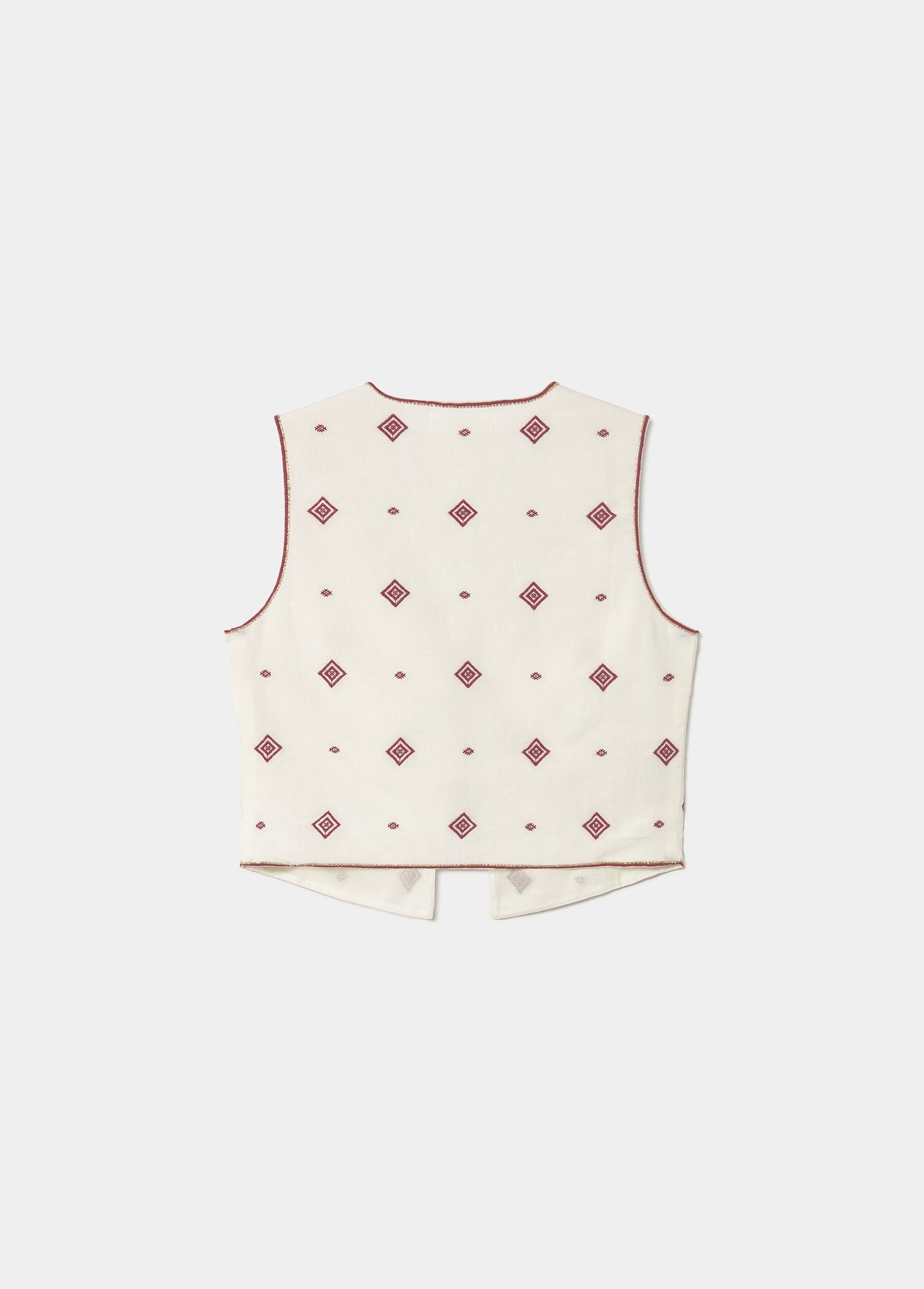 Chaleco bordado cenefa