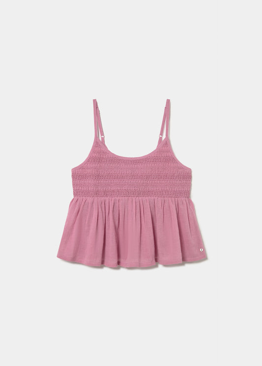 Top corto tirantes smock