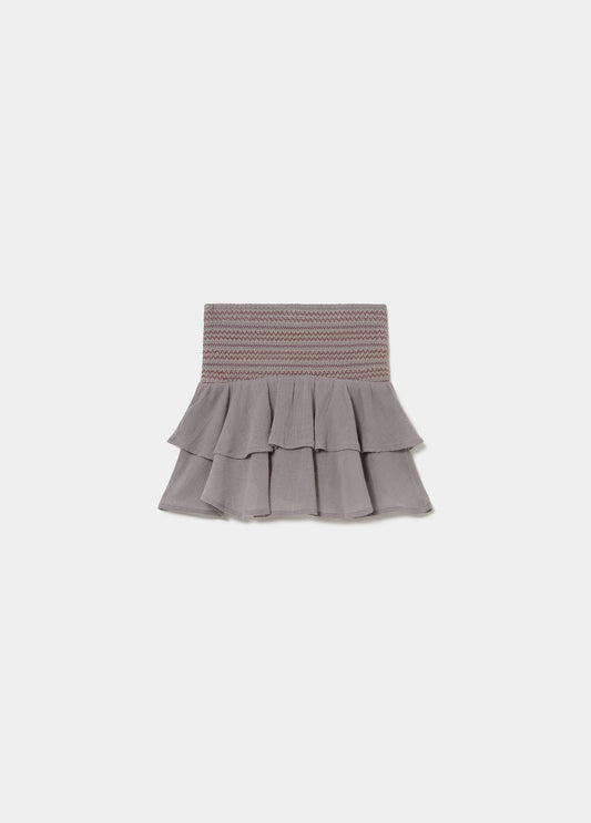 Top bandeau smock volantes