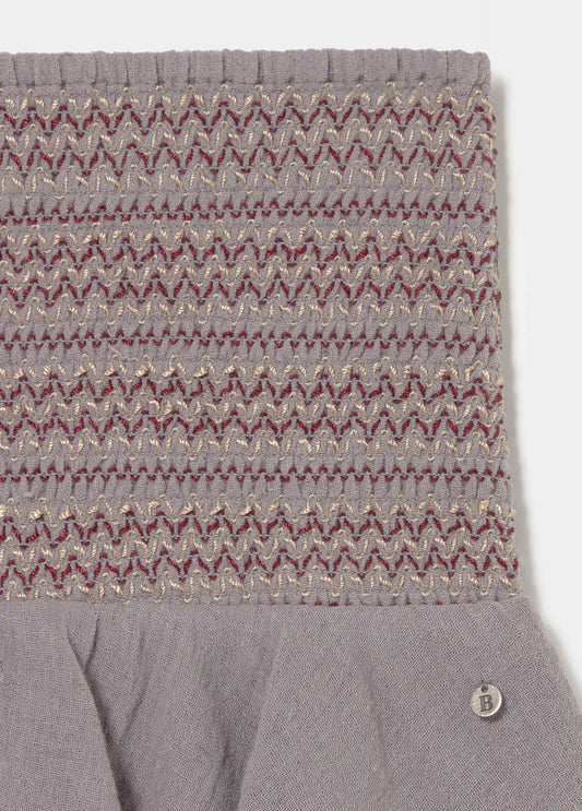 Top bandeau smock volantes