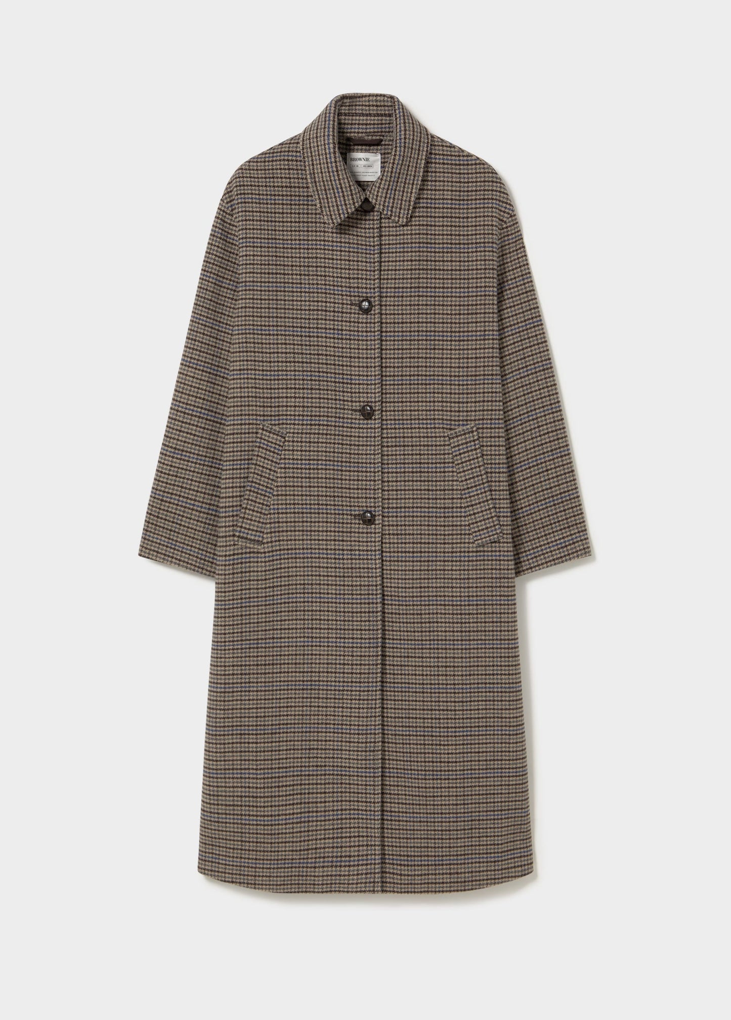 Abrigo largo cuadros