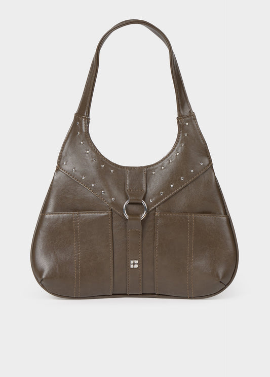Bolso hombro hebilla tachas
