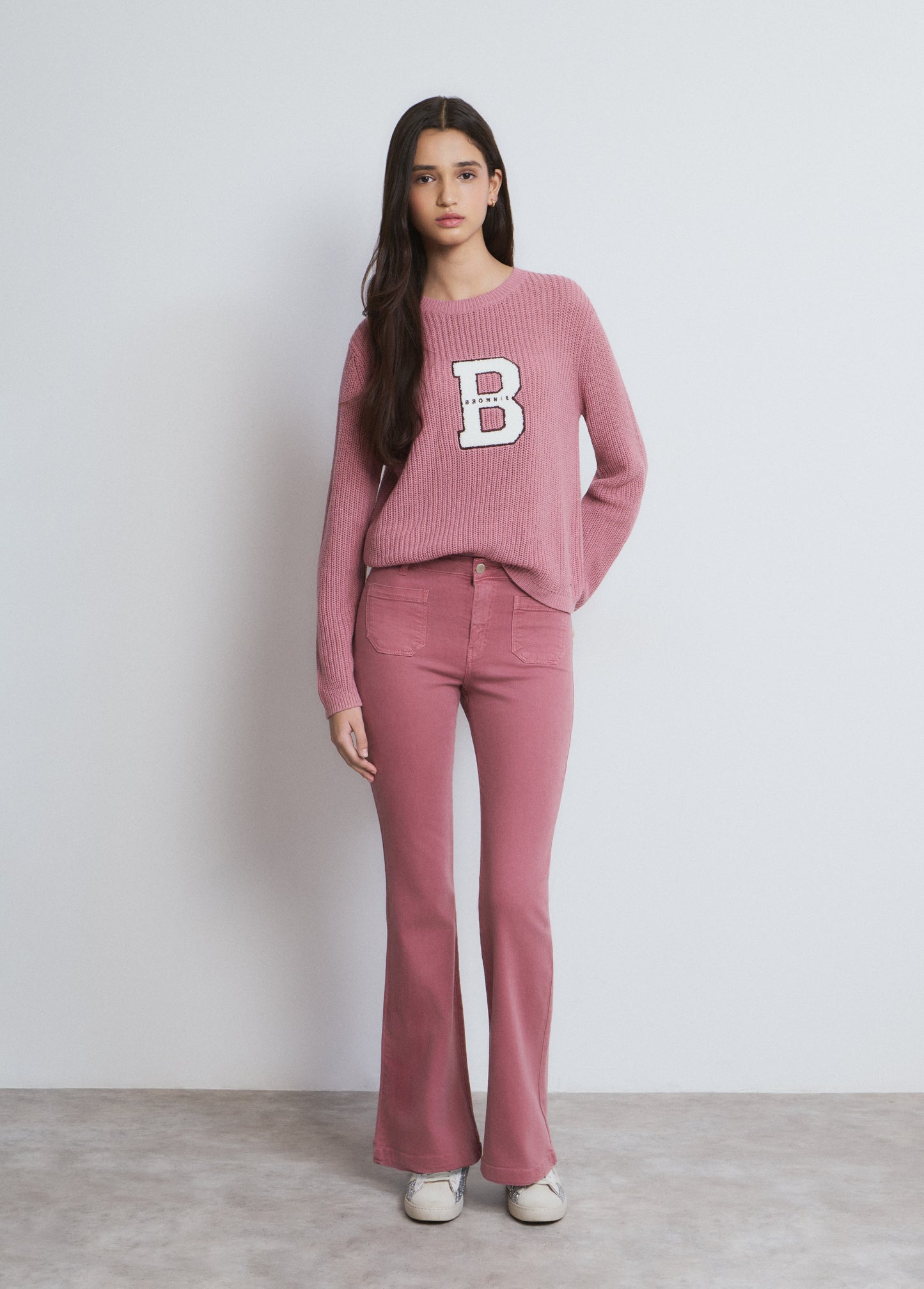 Pantalon campana bolsillo frontal