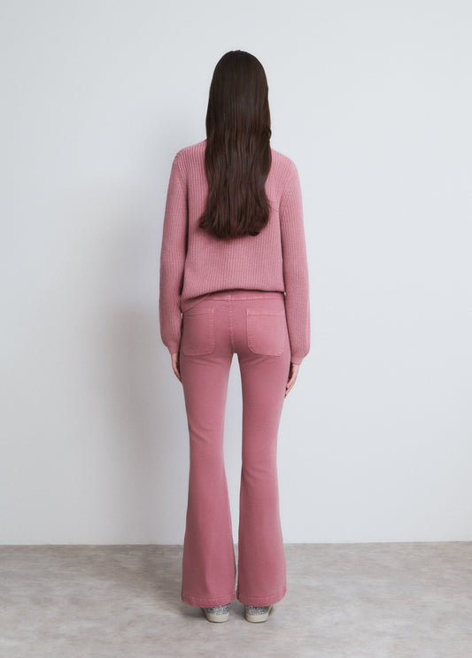 Pantalon campana bolsillo frontal