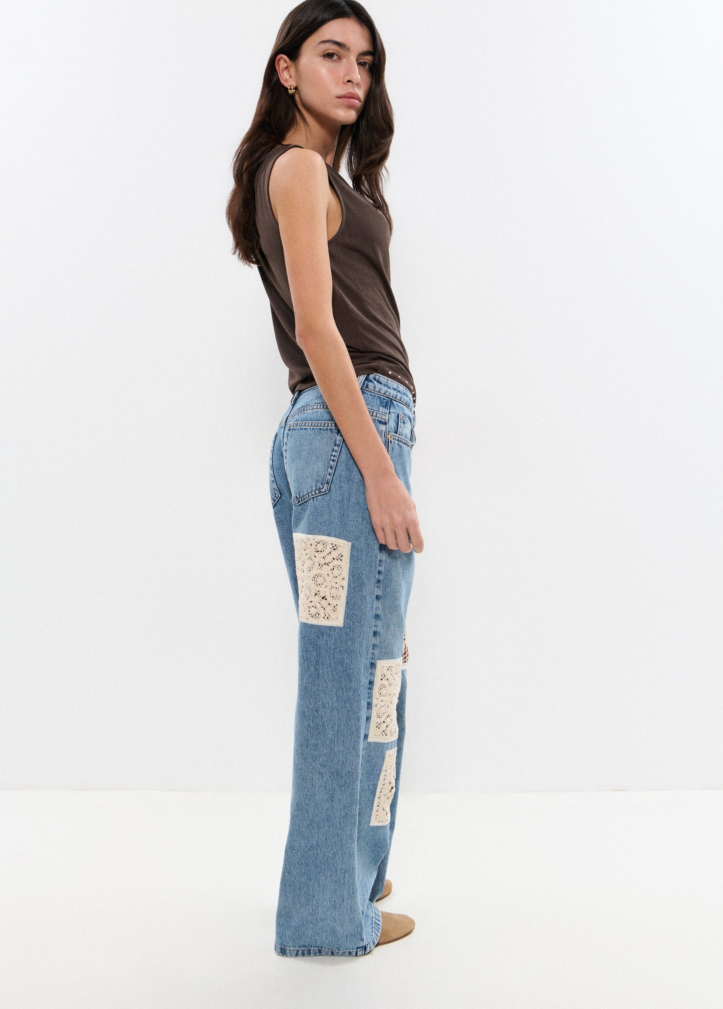 Jeans parches crochet