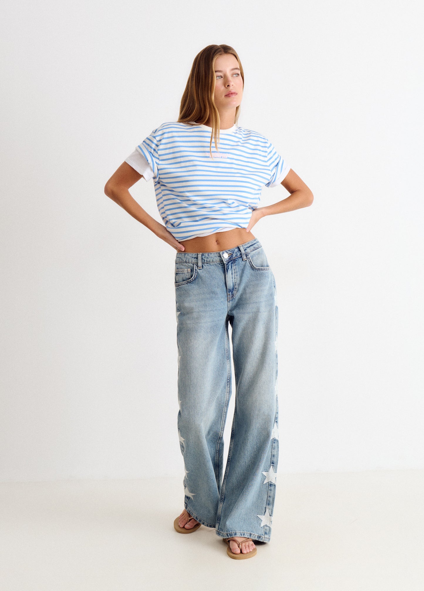 Jeans relaxed estrellas lateral