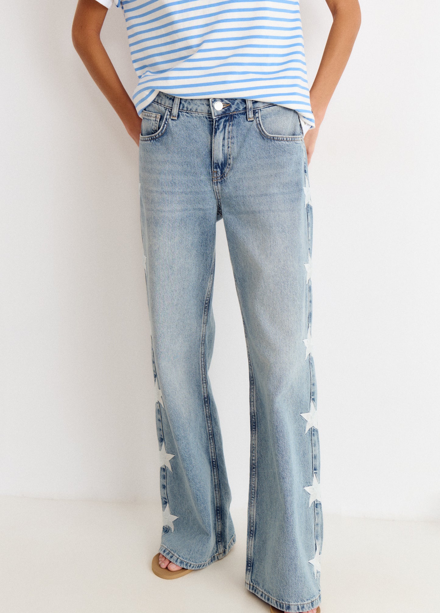Jeans relaxed estrellas lateral