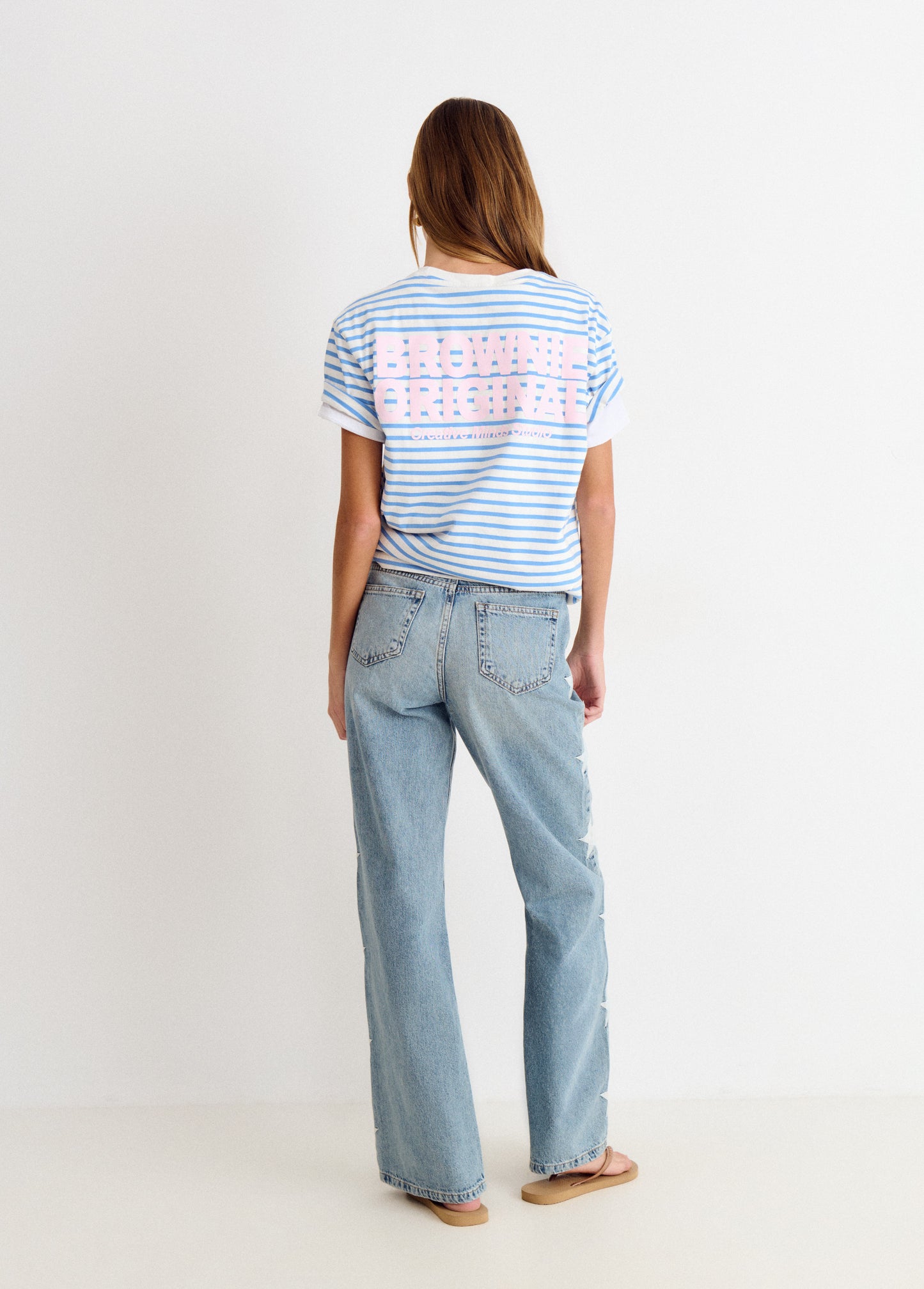 Jeans relaxed estrellas lateral