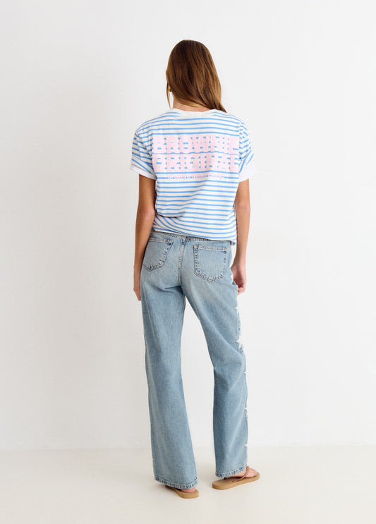 Jeans relaxed estrellas lateral