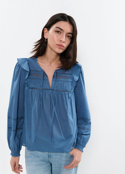 Blusa volantes ml laces
