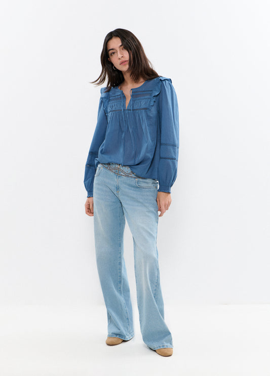 Blusa volantes ml laces