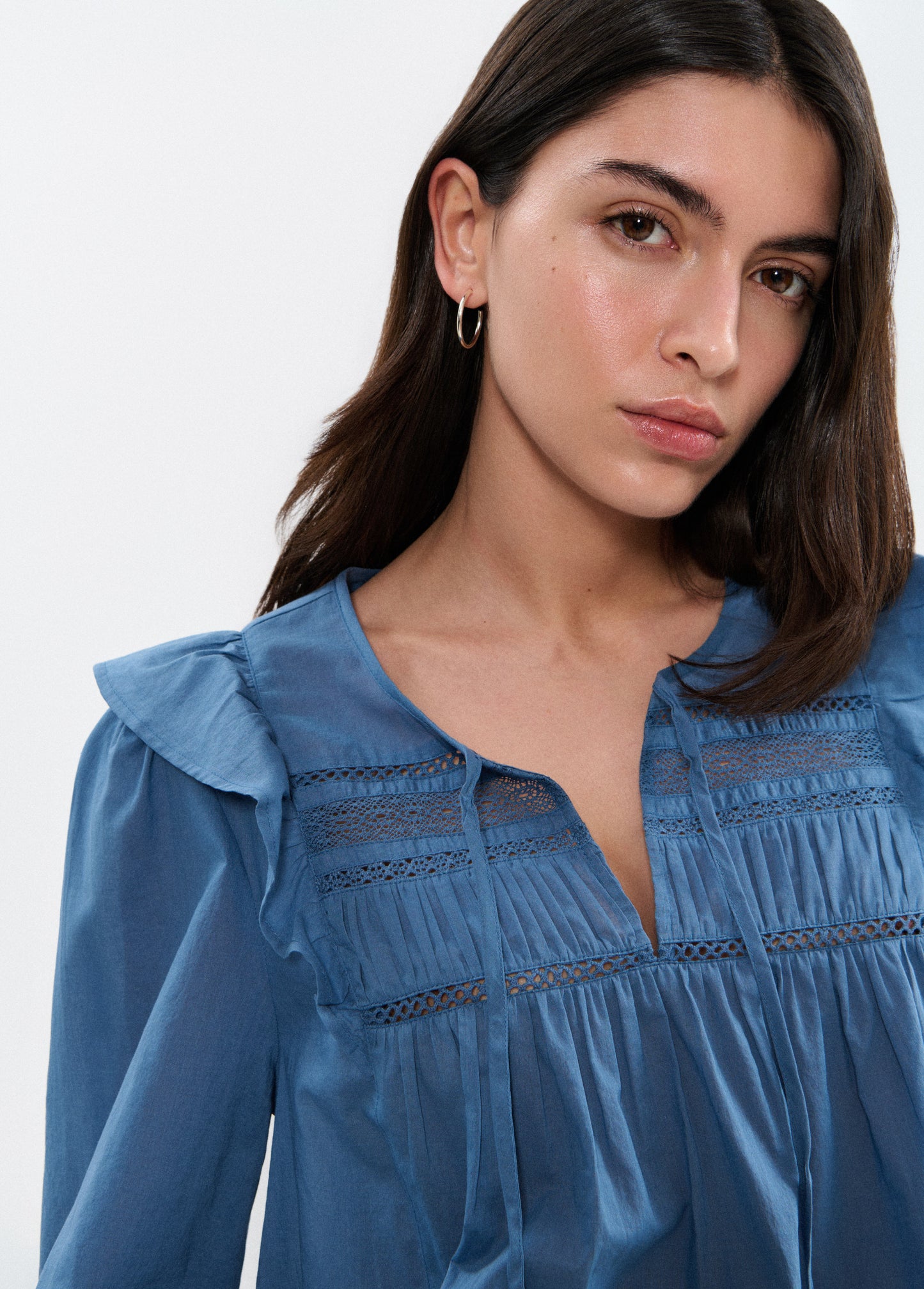 Blusa volantes ml laces