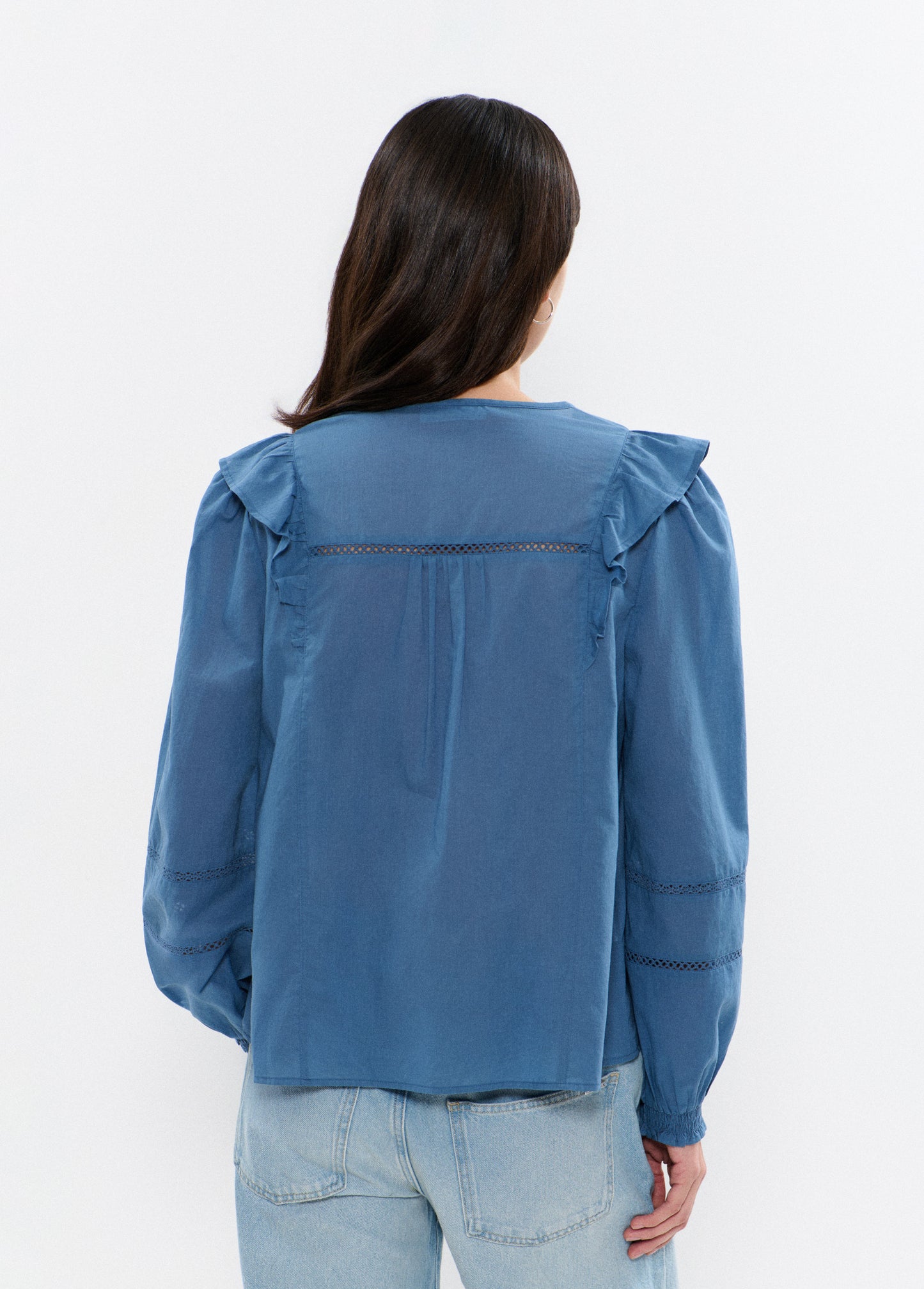 Blusa volantes ml laces