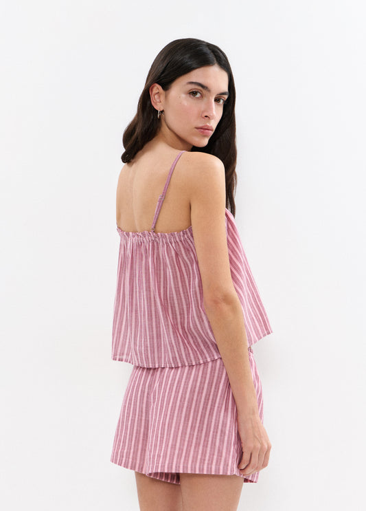 Pijama corto rayas