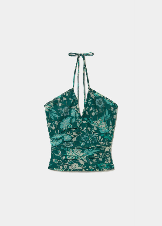 Top estampado lentejuelas