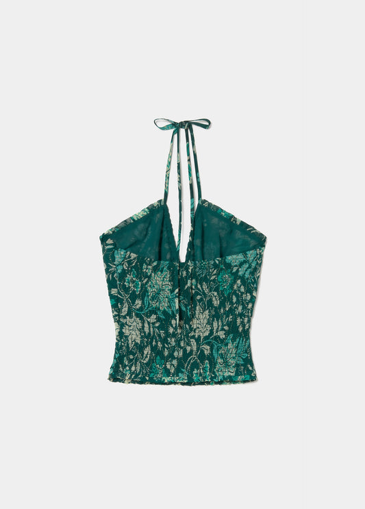 Top estampado lentejuelas