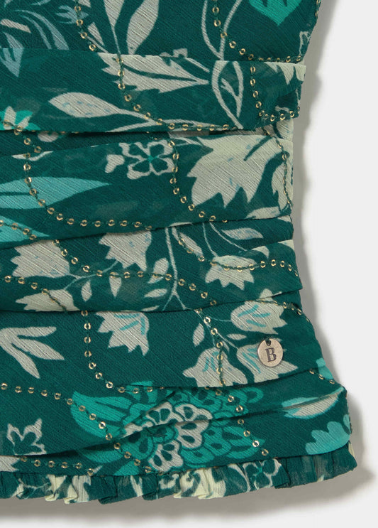 Top estampado lentejuelas