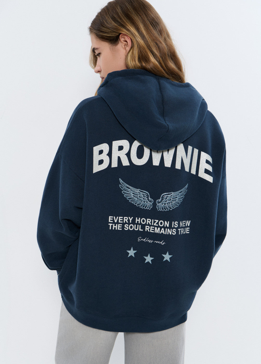 Sudadera capucha print alas