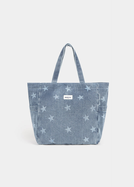 Shopper denim estrellas