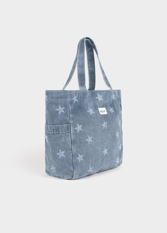 Shopper denim estrellas