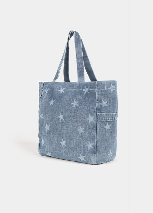 Shopper denim estrellas