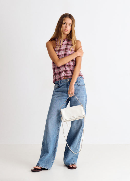 Bolso solapa tachitas