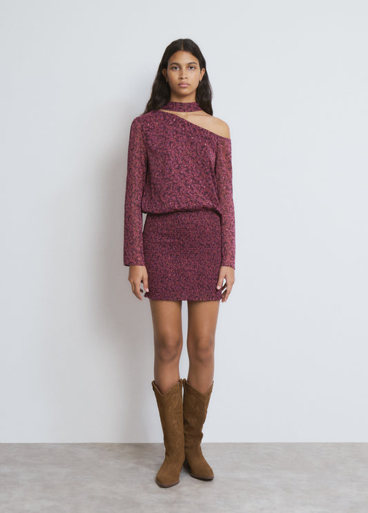 Vestido engomado estampado