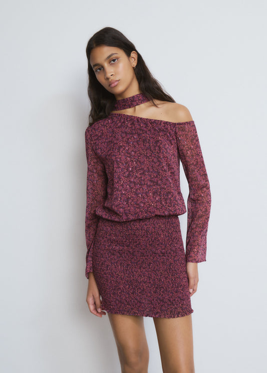 Vestido engomado estampado