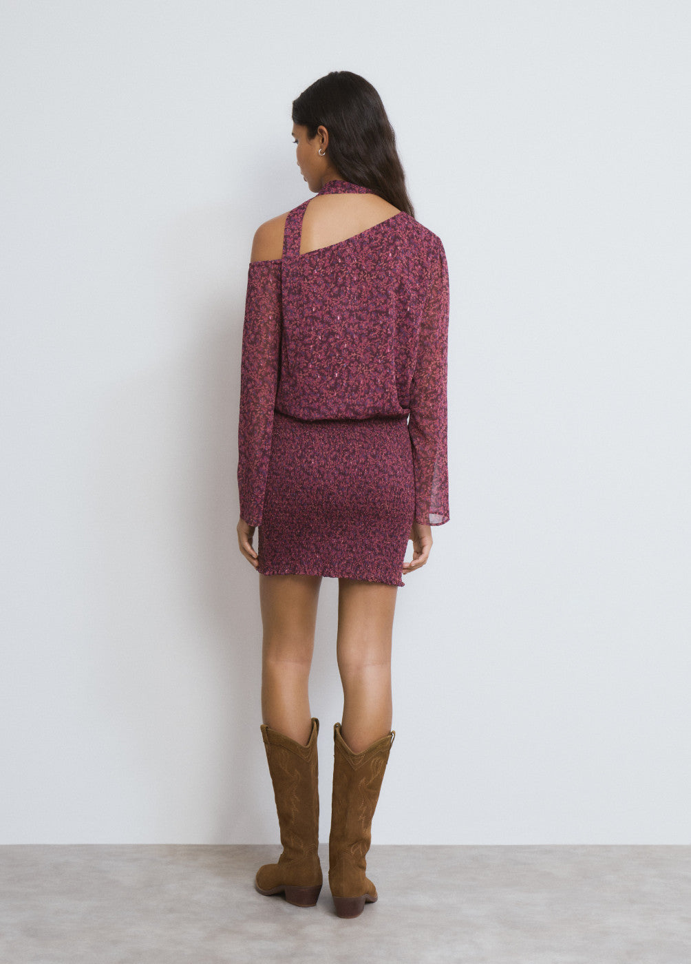 Vestido engomado estampado