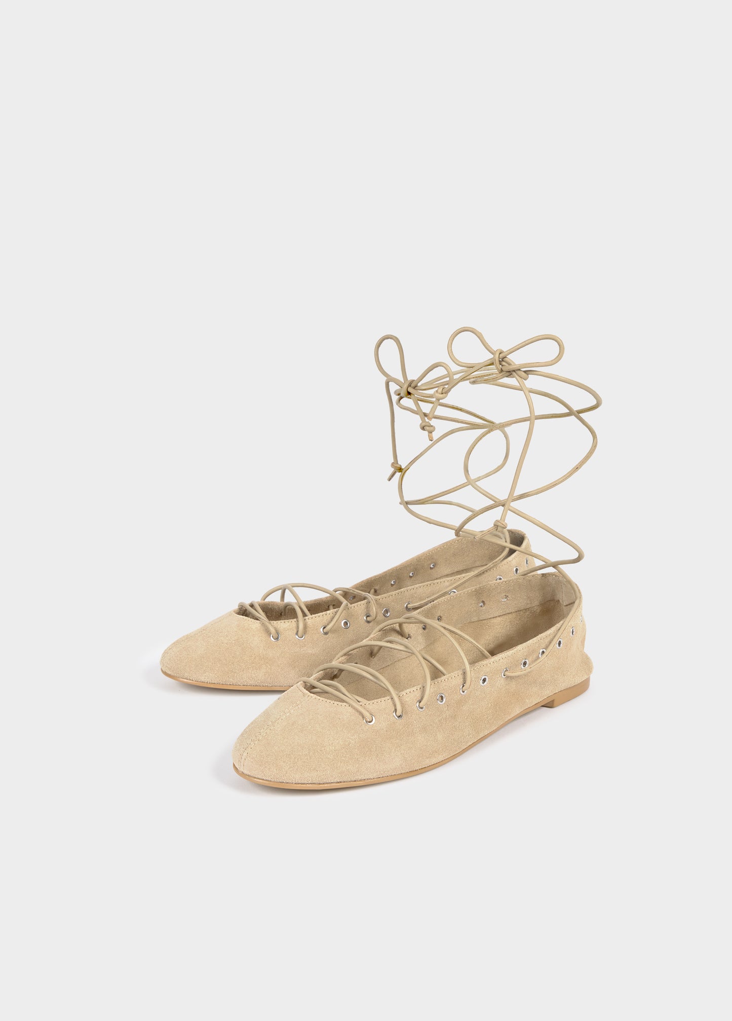 Bailarina eyelets tiras atar