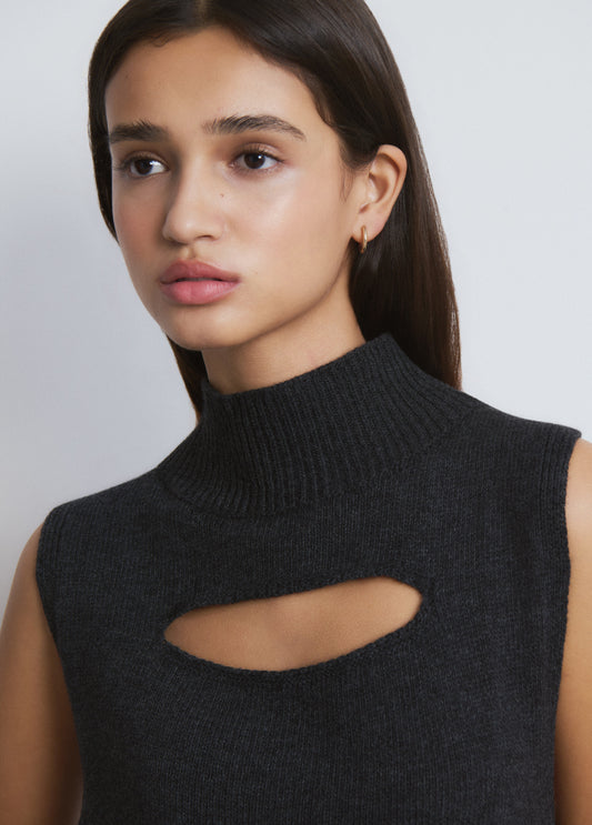 Top cut-out gris