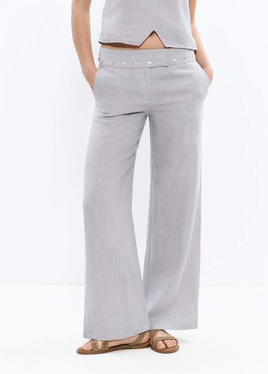 Pantalón fluido lino