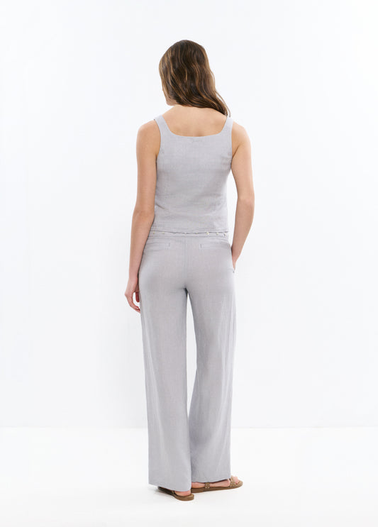 Pantalón fluido lino