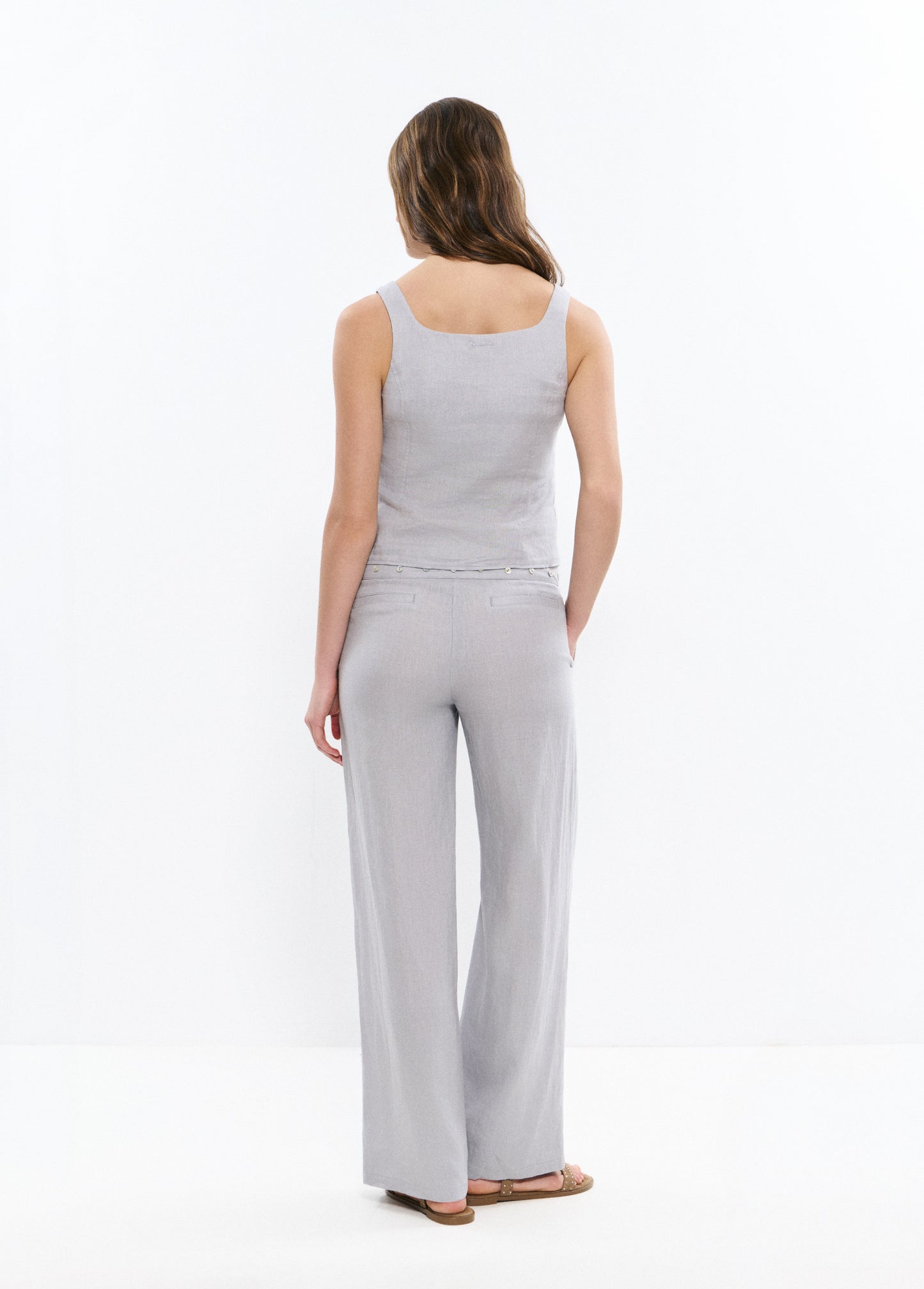 Pantalón fluido lino