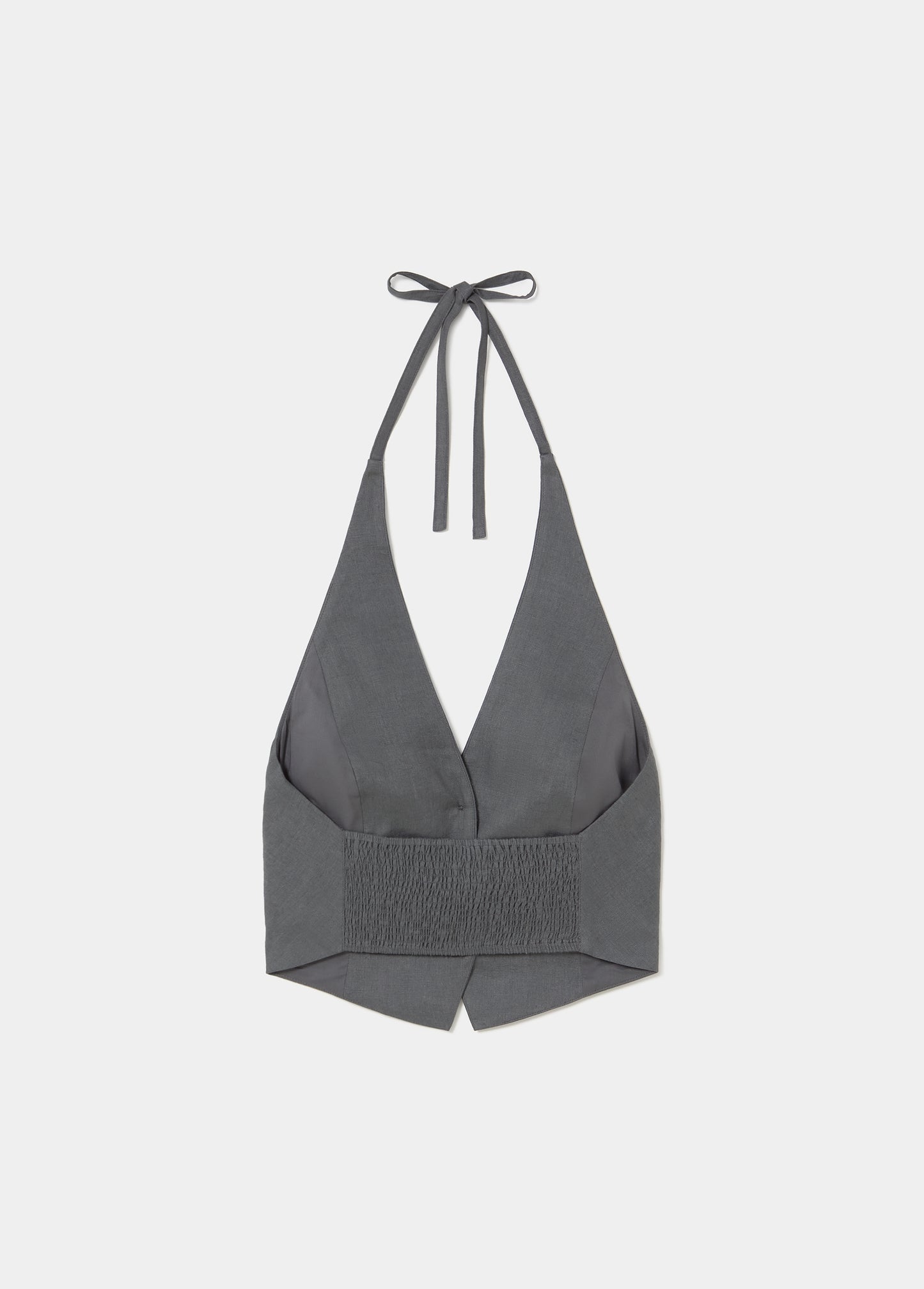 Top lino halter tachas