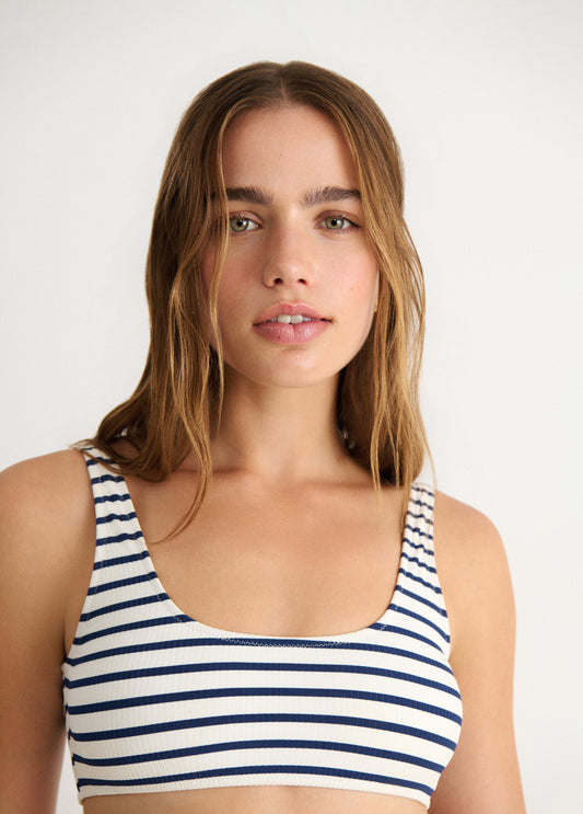 Top bikini raya tejida marinera