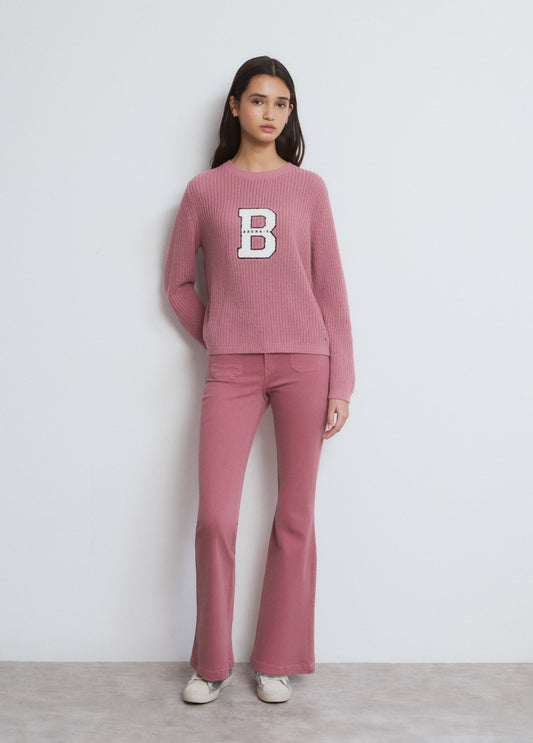 Jersey bordado-rosado