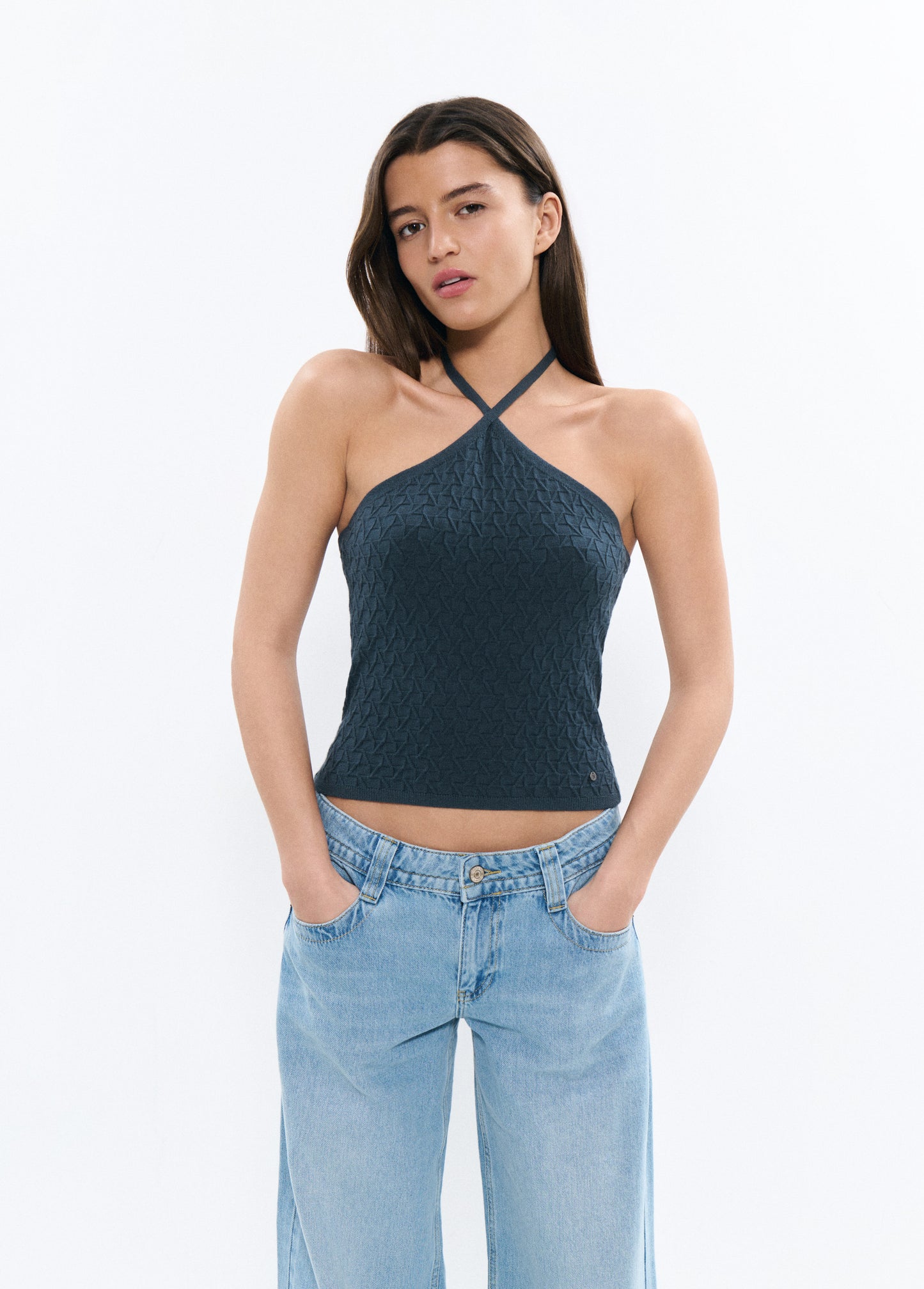 Top halter textura