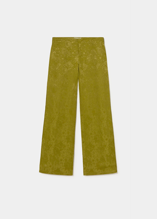 Pantalón jacquard satinado