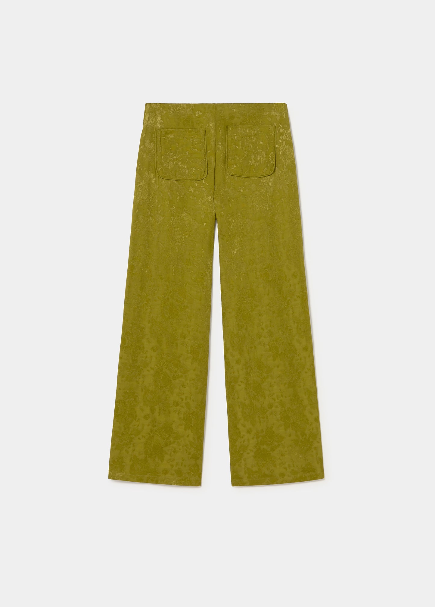 Pantalón jacquard satinado