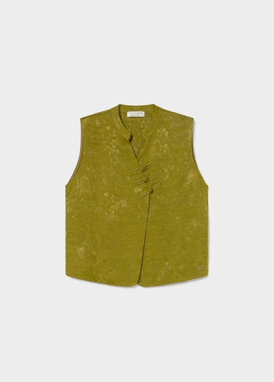 Top jacquard satinado