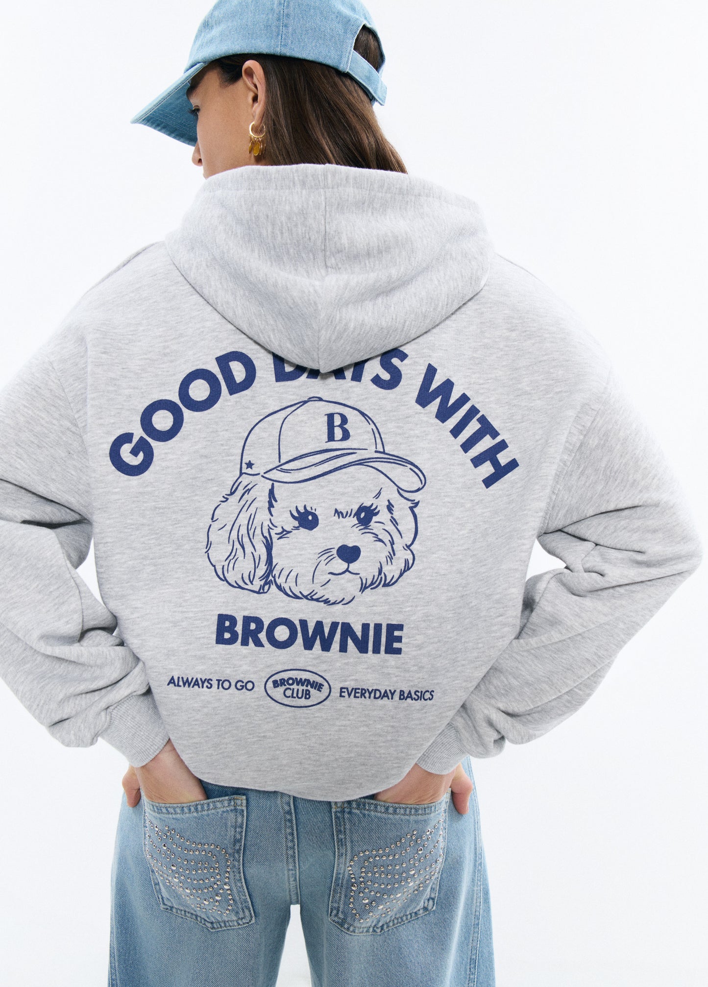 Sudadera capucha print perrito