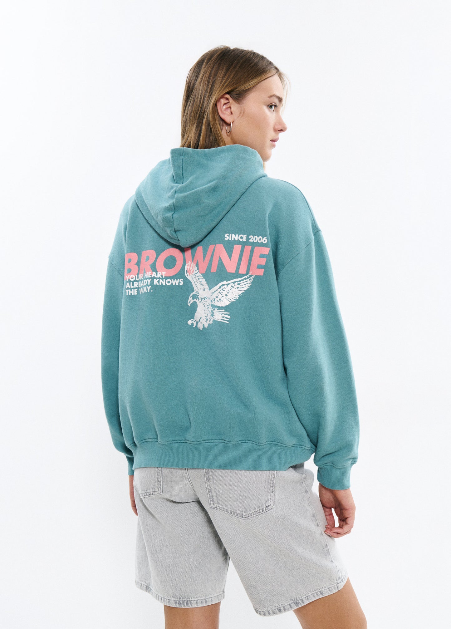 Sudadera capucha print aguila