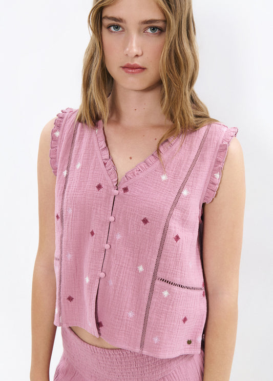 Blusa dobletela borados estrellas